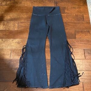 T Party Fashion Black Fringe Pants
